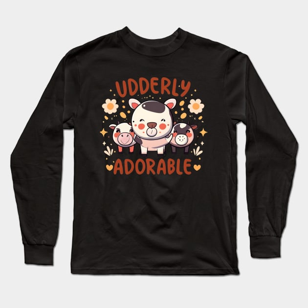 Udderly Adorable Long Sleeve T-Shirt by NomiCrafts